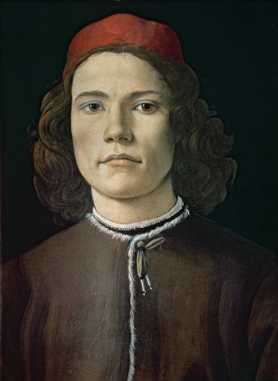 Portret van een jonge man, ca. 1480-85 door Sandro Botticelli