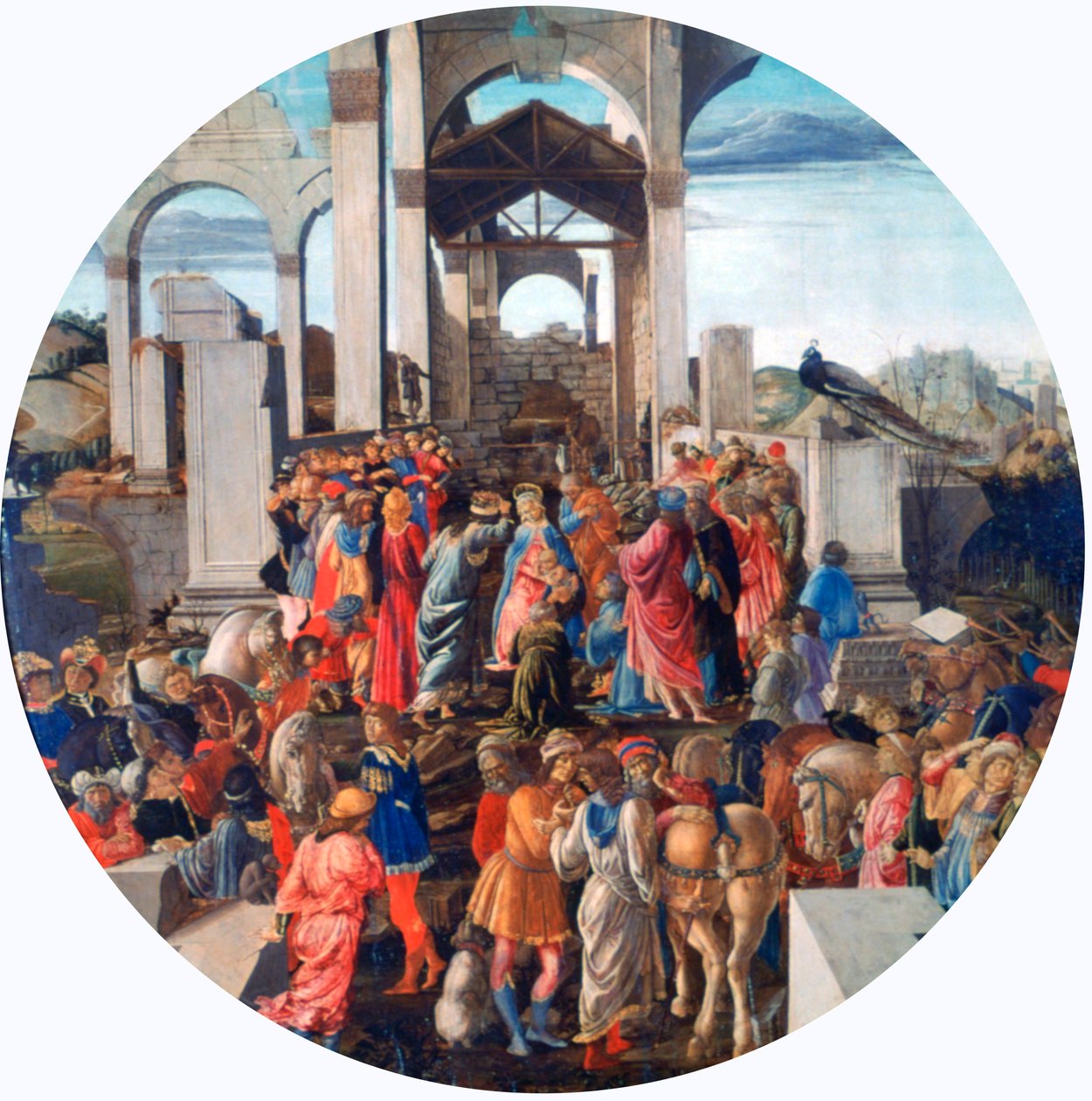 De Aanbidding der Koningen, ca. 1470-1475 door Sandro Botticelli