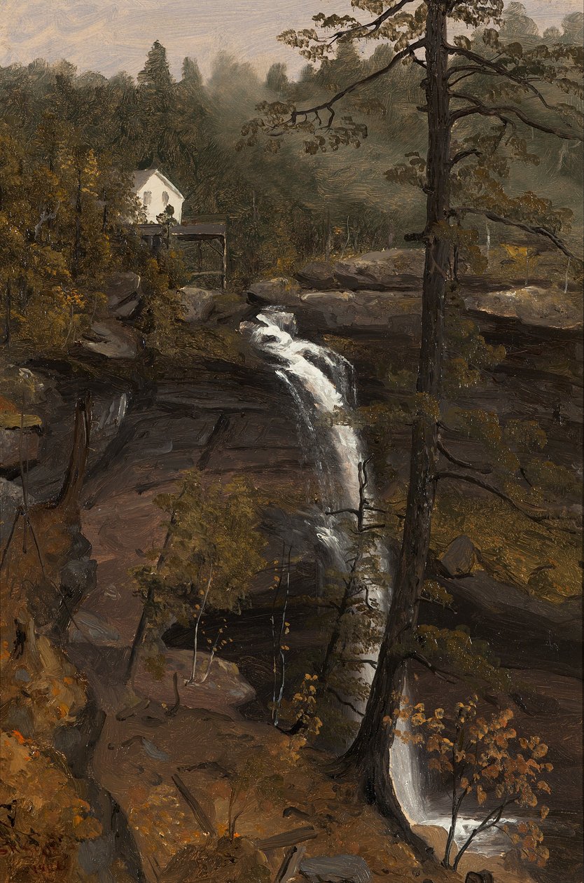 Kauterskill Watervallen door Sanford Robinson Gifford