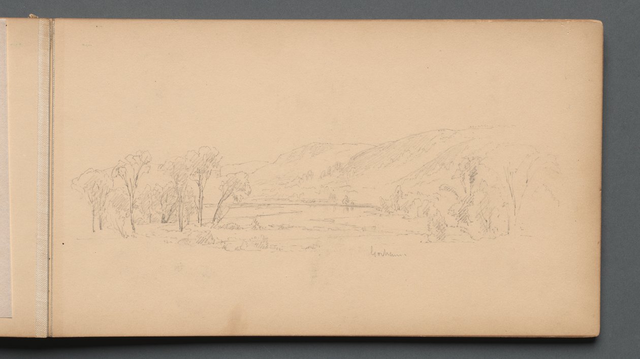 Schetsboek, pagina 06: Gorham Maine, 1859 door Sanford Robinson Gifford