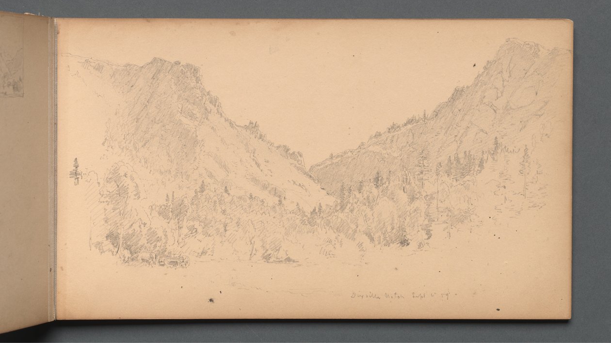 Schetsboek, pagina 18: "Dixville Notch, 4 sept. 89". door Sanford Robinson Gifford