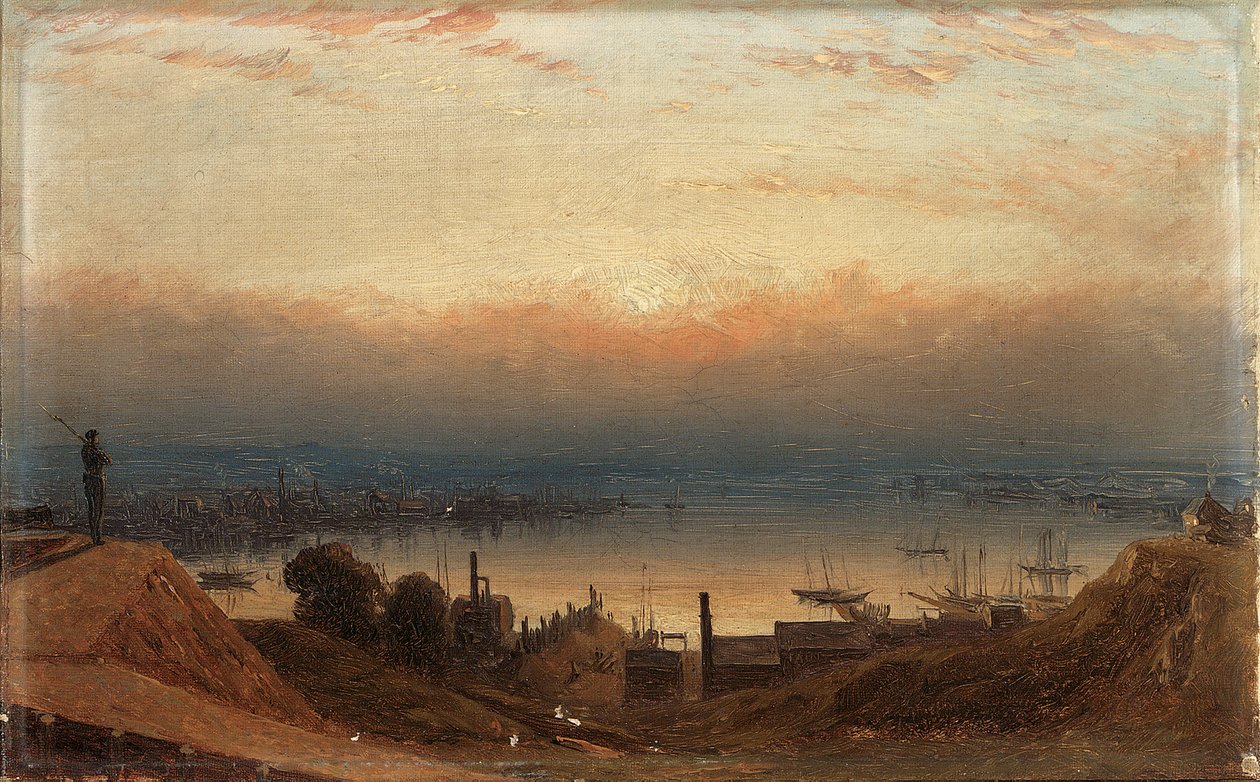 Het Bekken van de Patapsco vanaf Federal Hill, Baltimore door Sanford Robinson Gifford