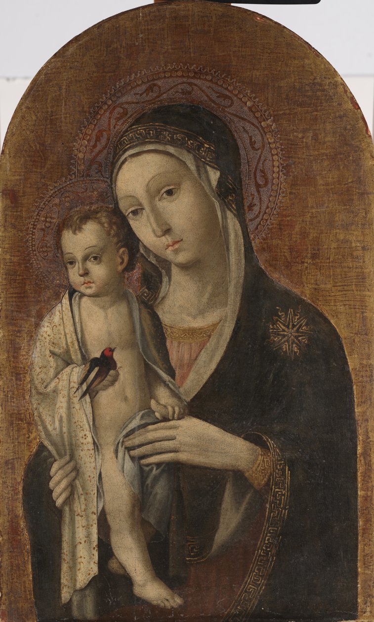Madonna en Kind door Sano di also Ansano di Pietro di Mencio Pietro