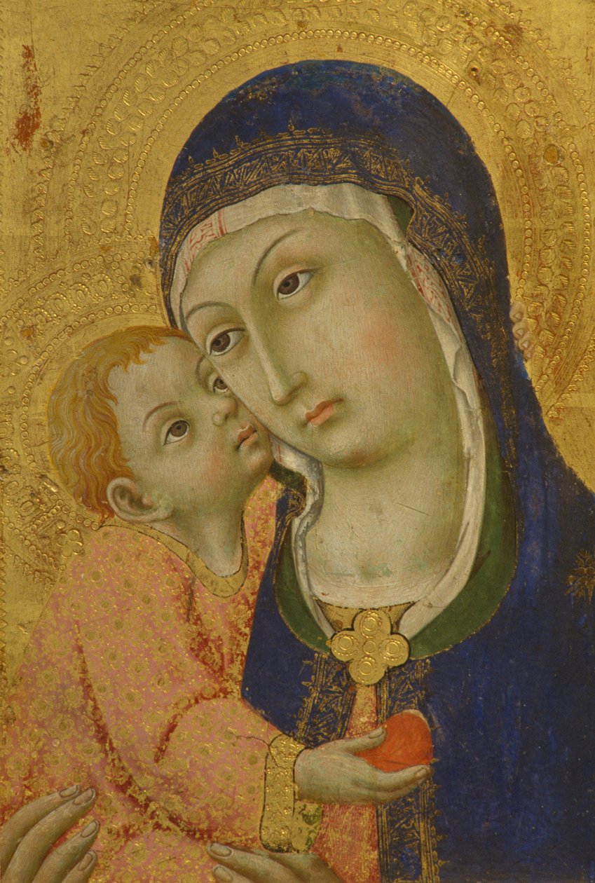 Madonna met kind door Sano di also Ansano di Pietro di Mencio Pietro