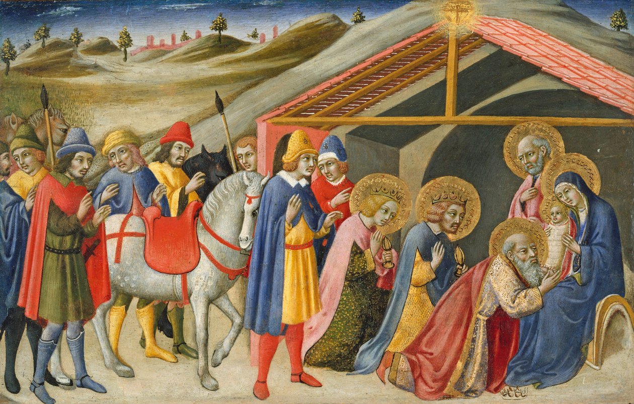 De aanbidding der wijzen, ca. 1470 door Sano di also Ansano di Pietro di Mencio Pietro