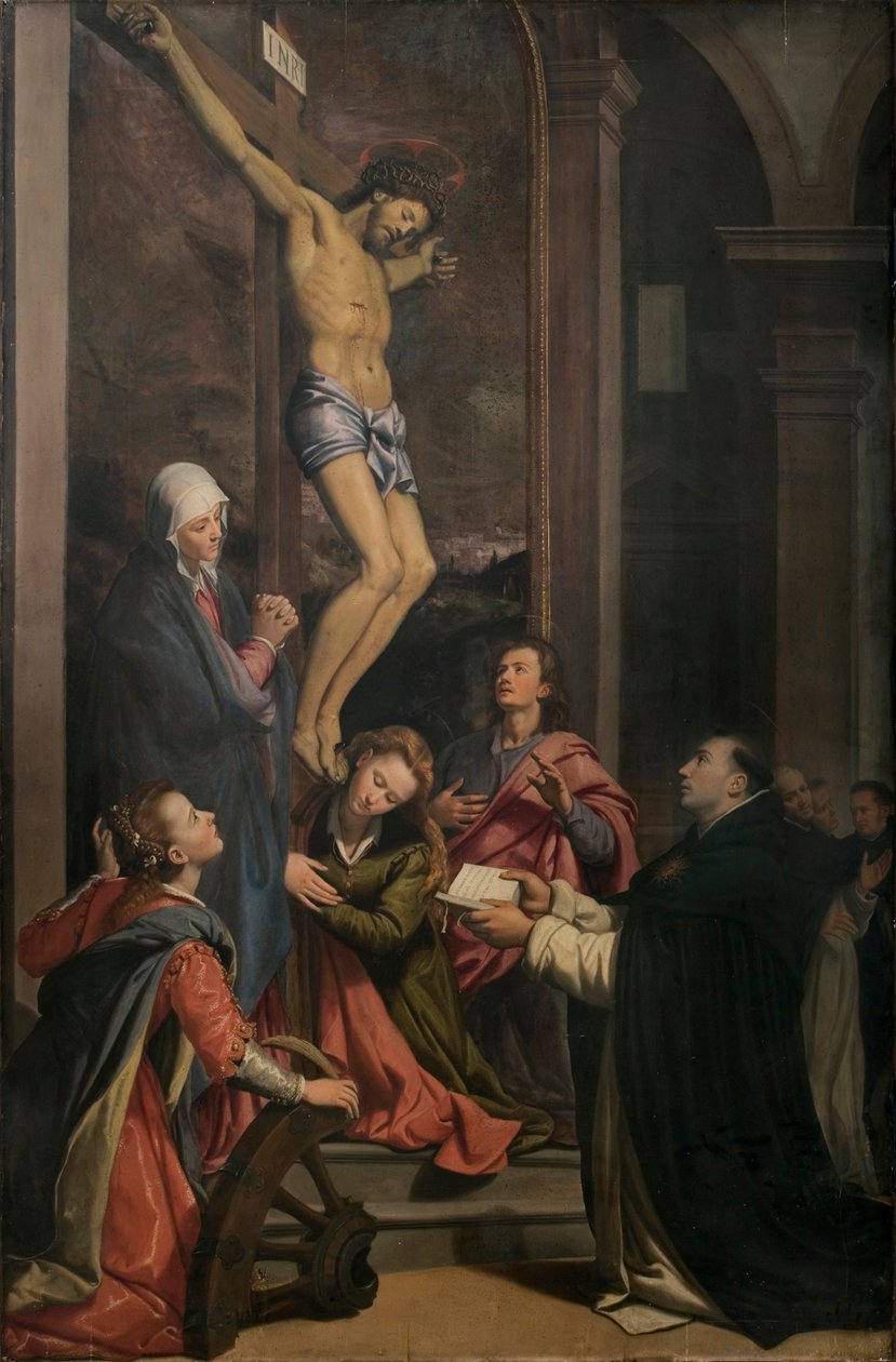 Visioen van Sint Thomas van Aquino door Santi di Tito