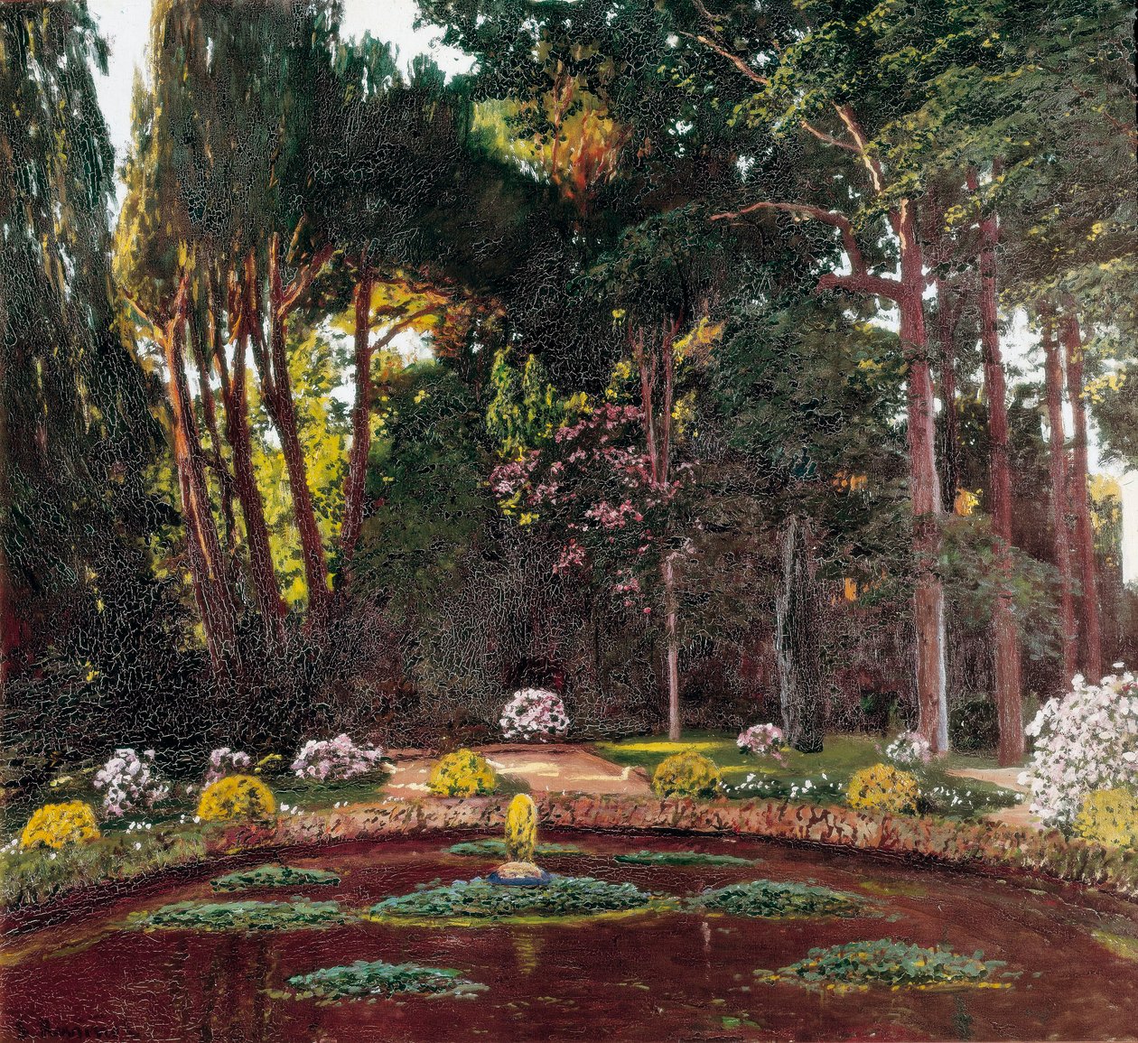 Art Nouveau "De Tuin" (Arbucies). Schilderij door Santiago Rusinol y (i) Prats (1861-1931) Eind 19e eeuw El Vendrell. Huis-Museum Pau Casals. door Santiago Rusinol i Prats