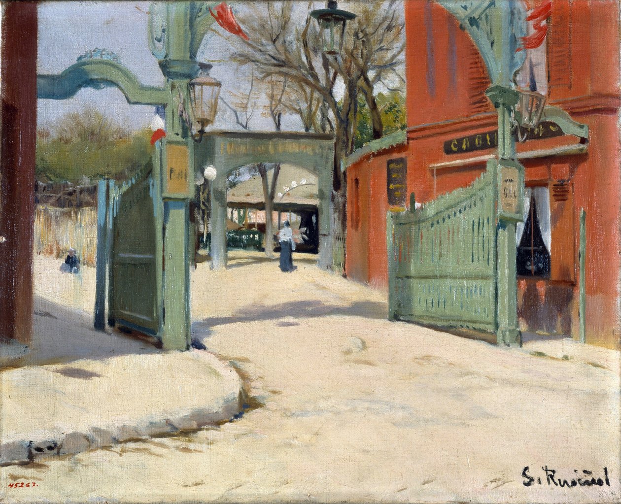 Ingang van het park van de Moulin de la Galette door Santiago Rusinol i Prats