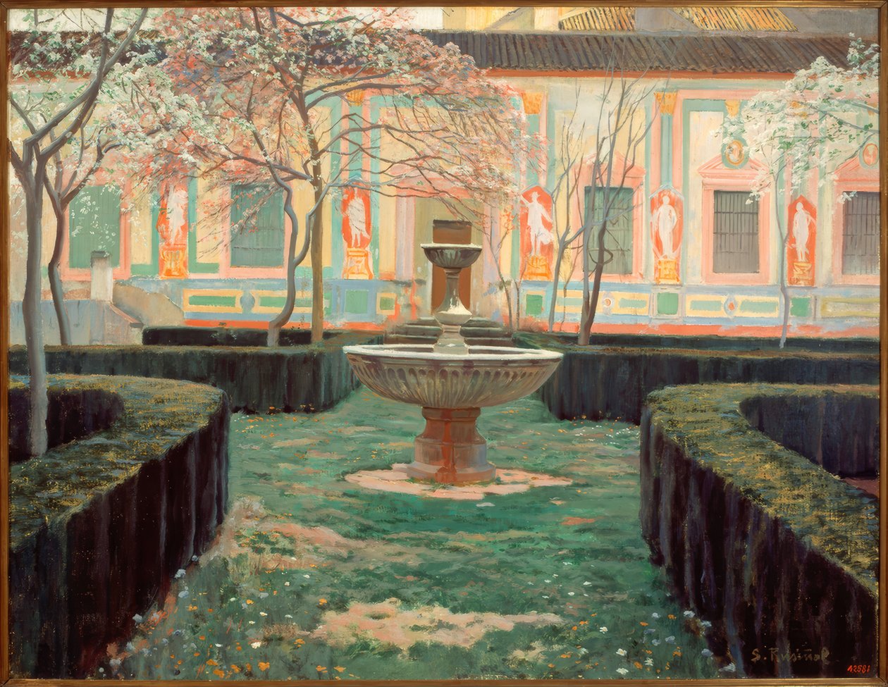 Verlaten tuin door Santiago Rusiñol