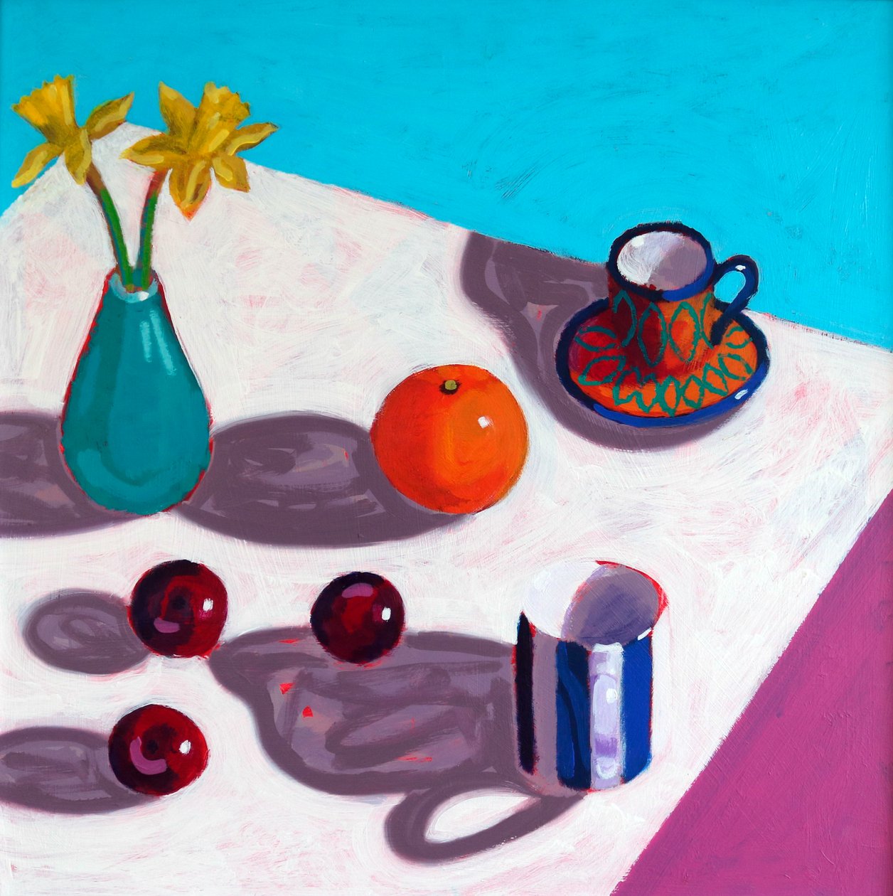 Stilleven #50, 2025 (acryl op board) door Sara Hayward