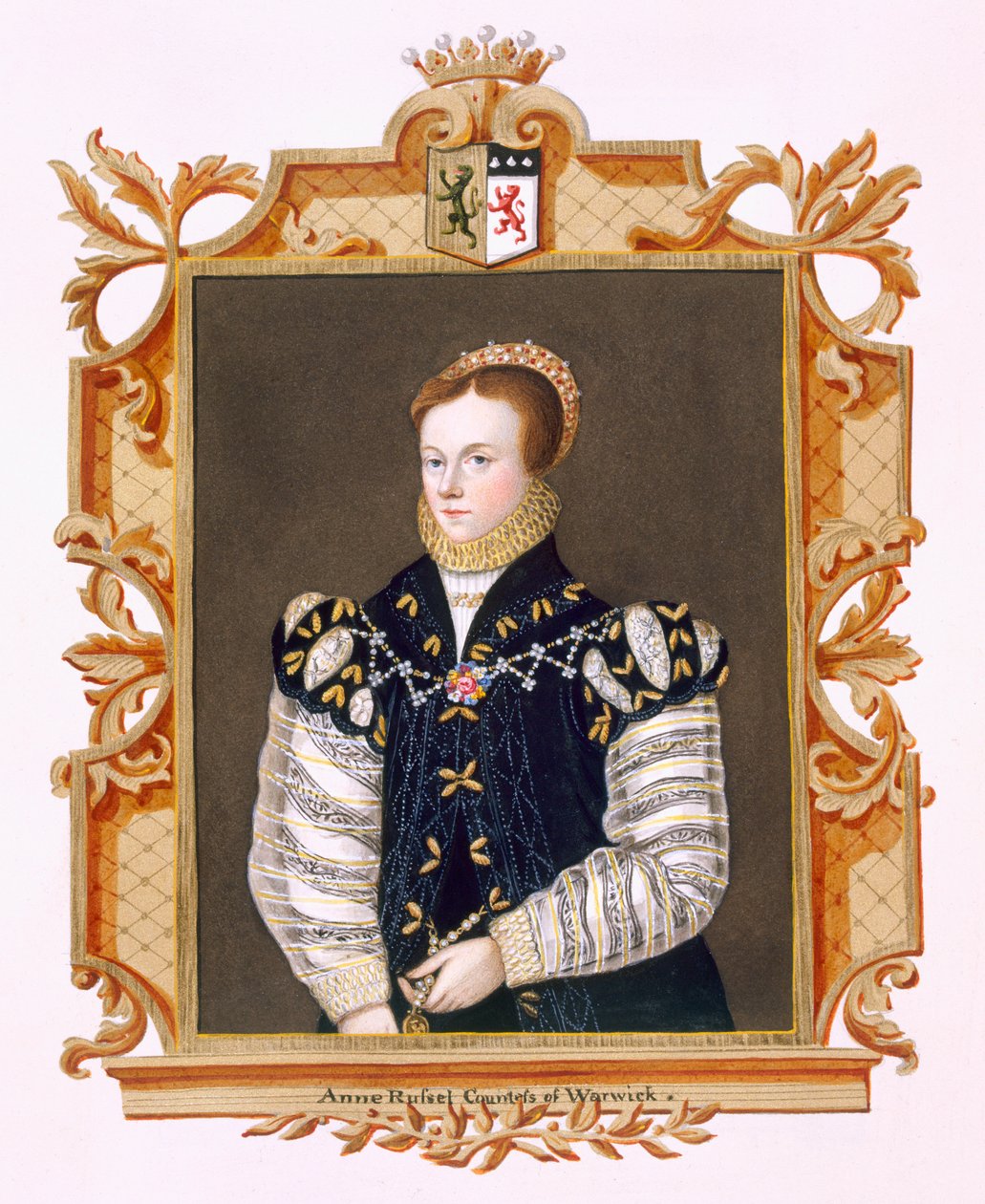 Portret van Anne Russell (overleden 1604), Gravin van Warwick door Sarah Countess of Essex