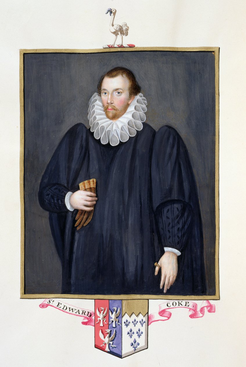 Portret van Edward Coke (1552-1634) uit 