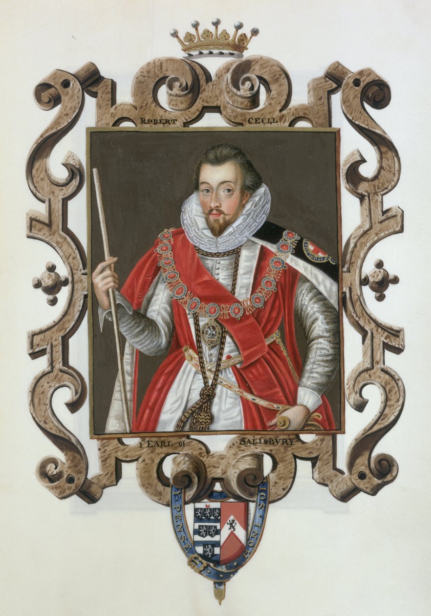 Portret van Robert Cecil (1563-1612) 1e Graaf van Salisbury uit 