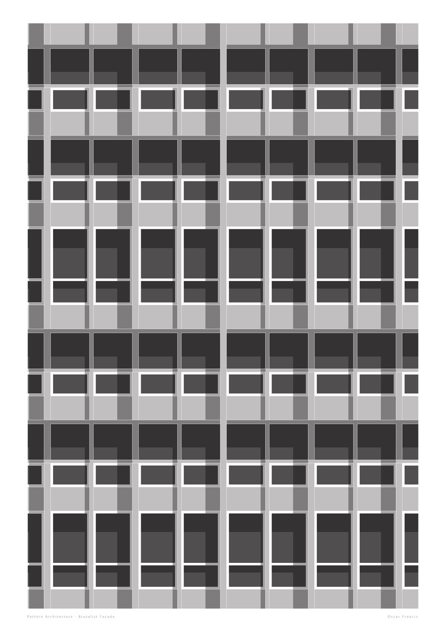 Brutalist Facade, 2015 (digital) door Sarah Evans
