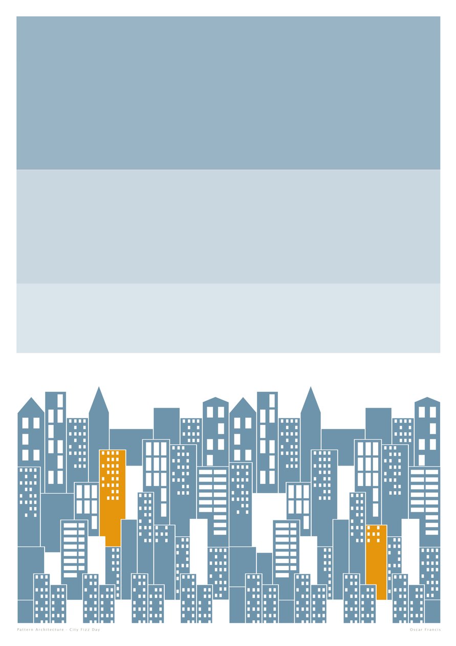 City Fizz Day, 2014 (grafische giclee print) door Sarah Evans