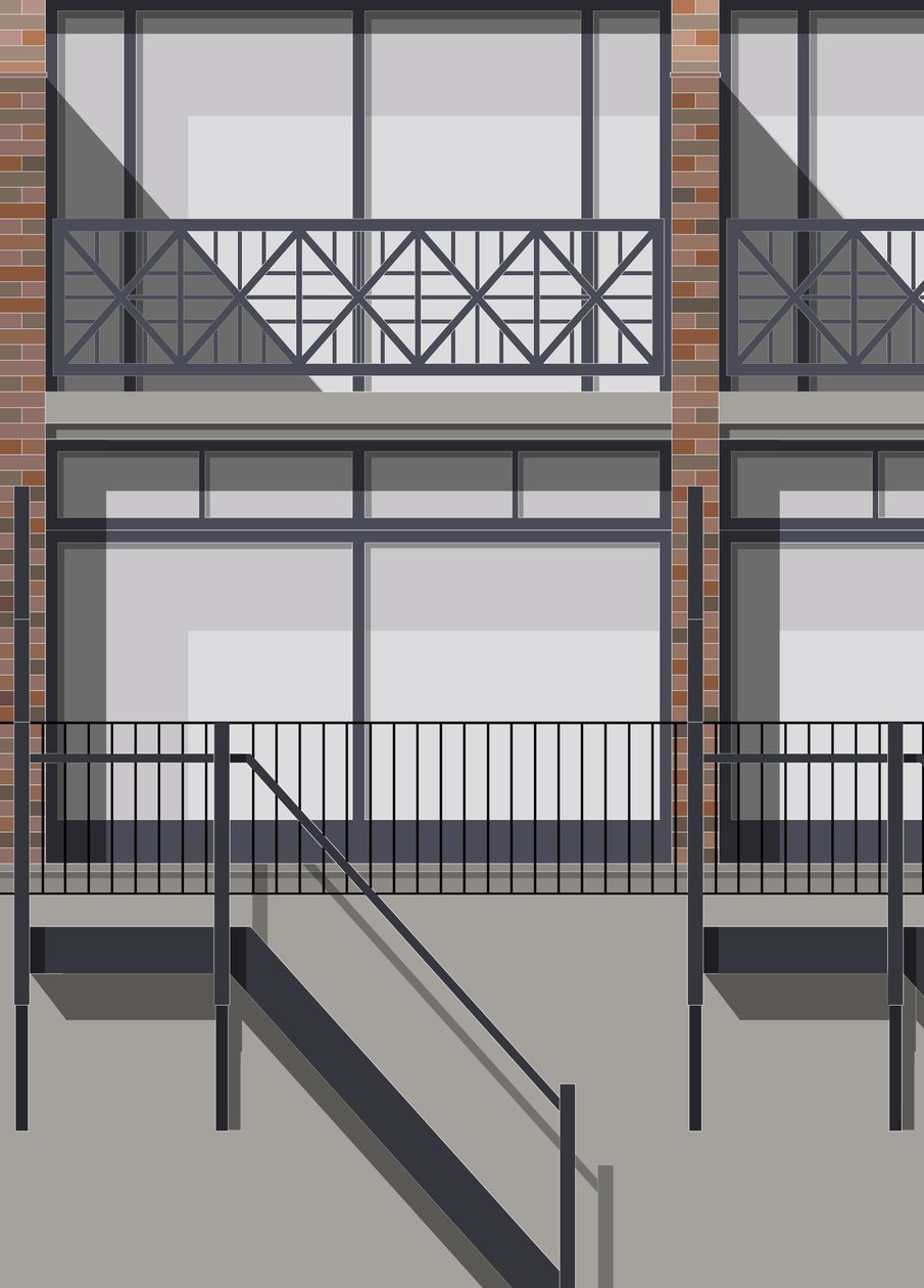 Mallard Place, 2018 (digitaal) door Sarah Evans