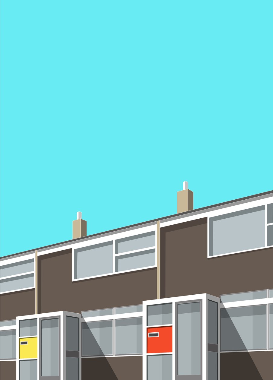 Span House, 2018 (digitaal) door Sarah Evans