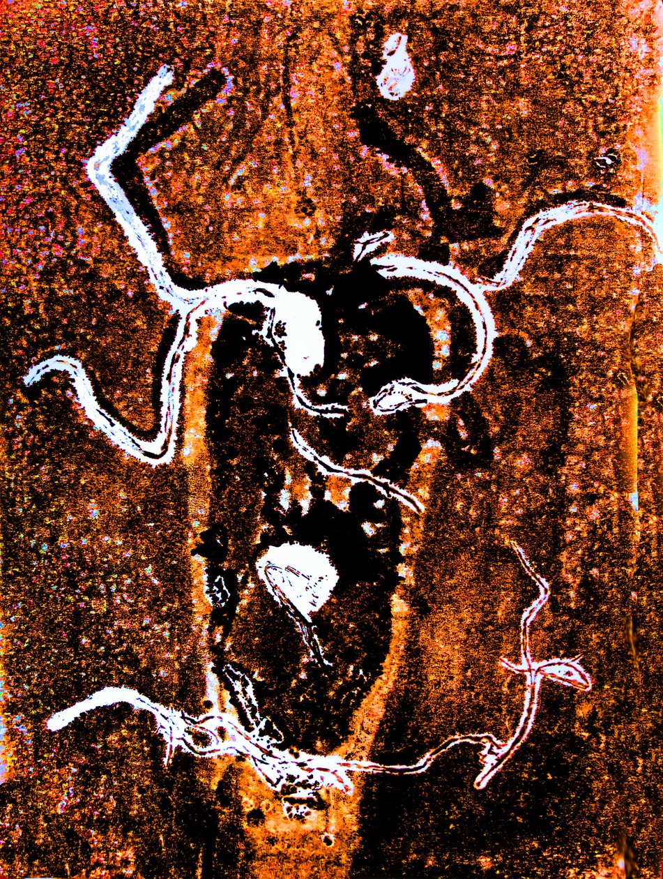 Oranje abstract 2020 door Sarah Thompson Engels