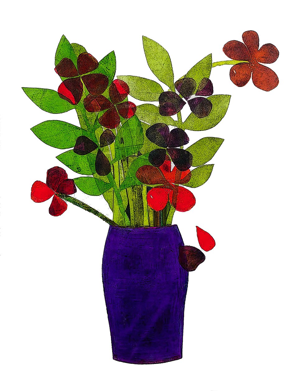 Paarse pot door Sarah Thompson-Engels