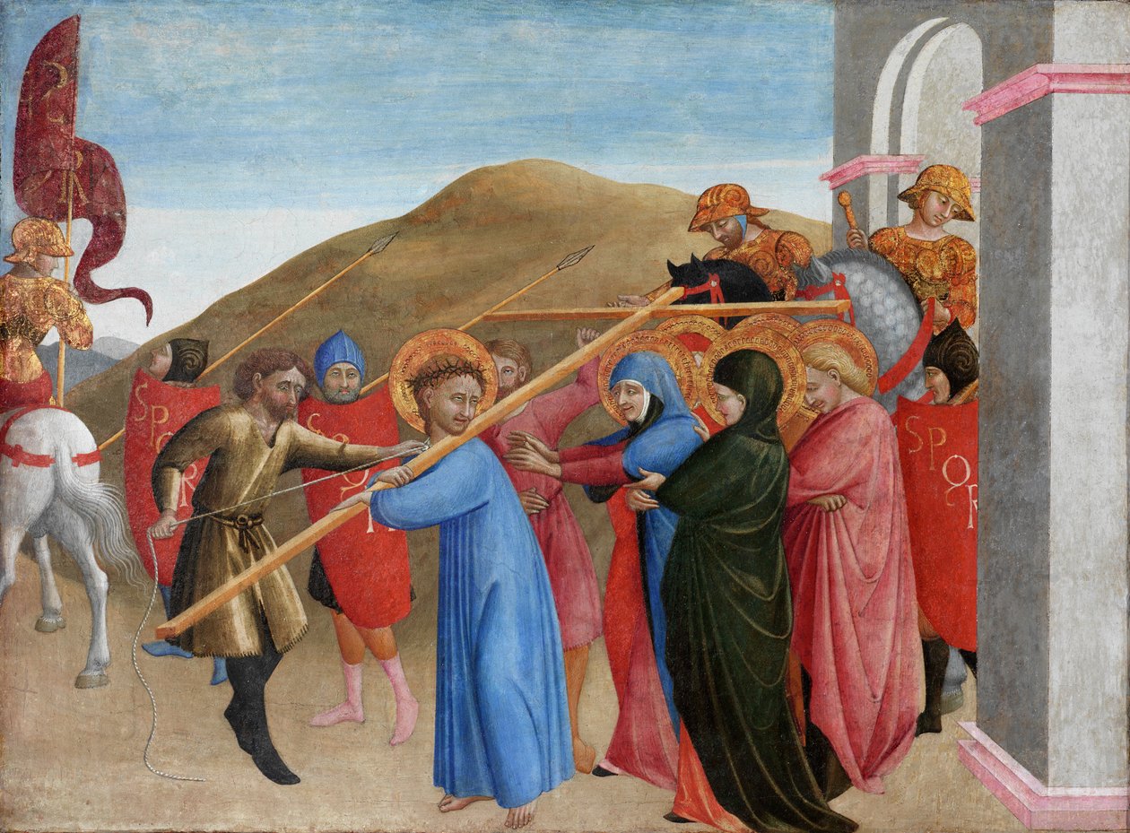 De processie naar Calvarie, 1437-1444 door Sassetta c.1392 1450 Sassetta c.1392 1450