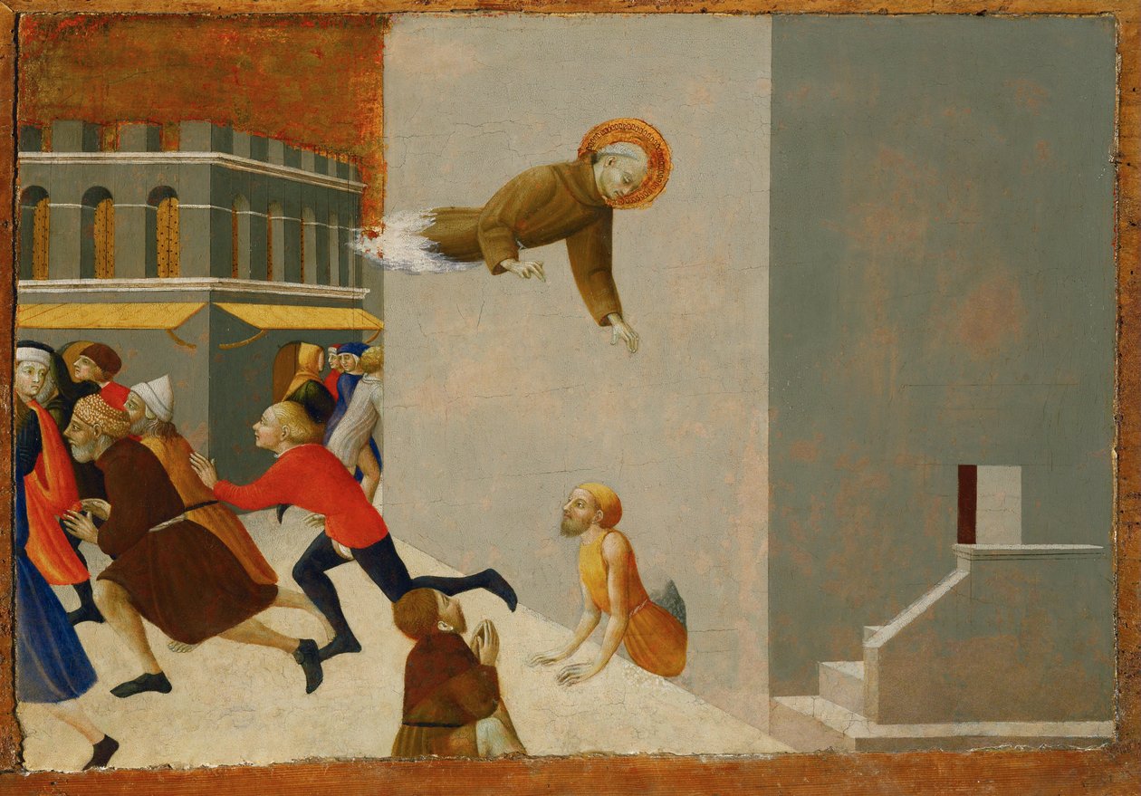 De zalige Rasini bevrijdt een arme man uit een Florentijnse gevangenis ... door Sassetta (c.1392-1450)