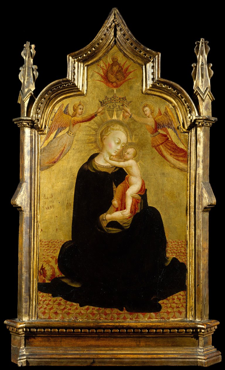 Madonna en Kind met Engelen door Sassetta