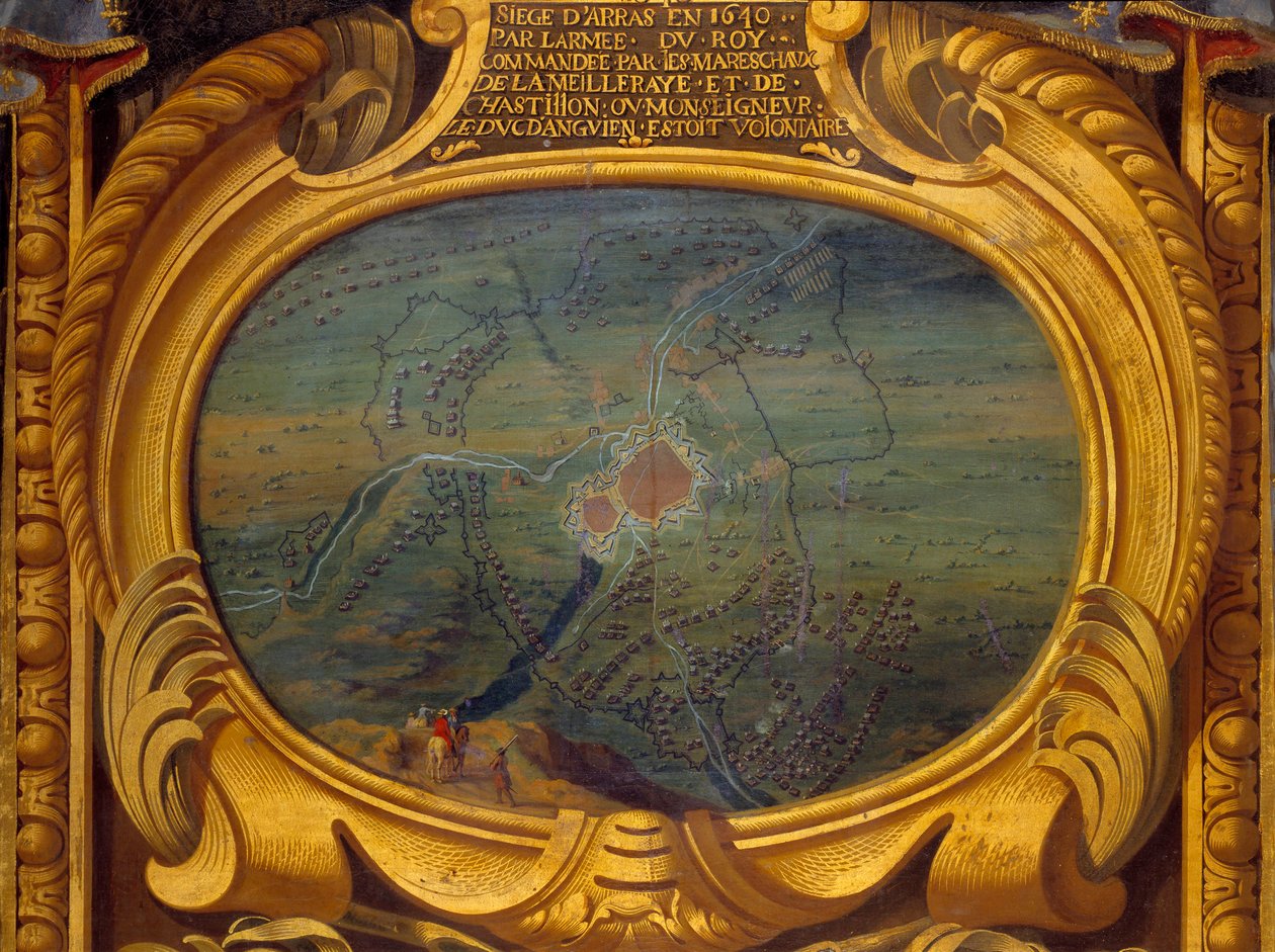 Dertigjarige Oorlog (1618-1648): kaart van het beleg van Arras door Sauveur Le Conte