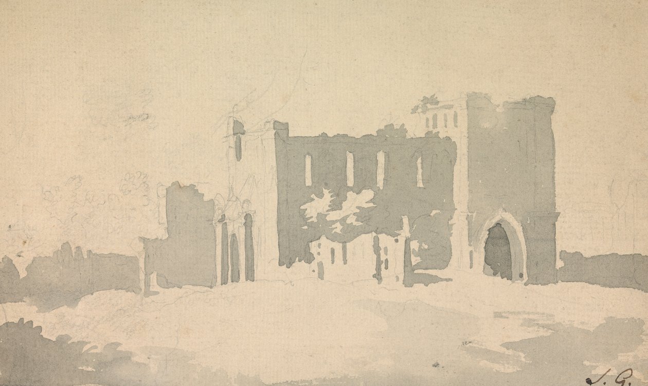 Schets van kasteel door Sawrey Gilpin