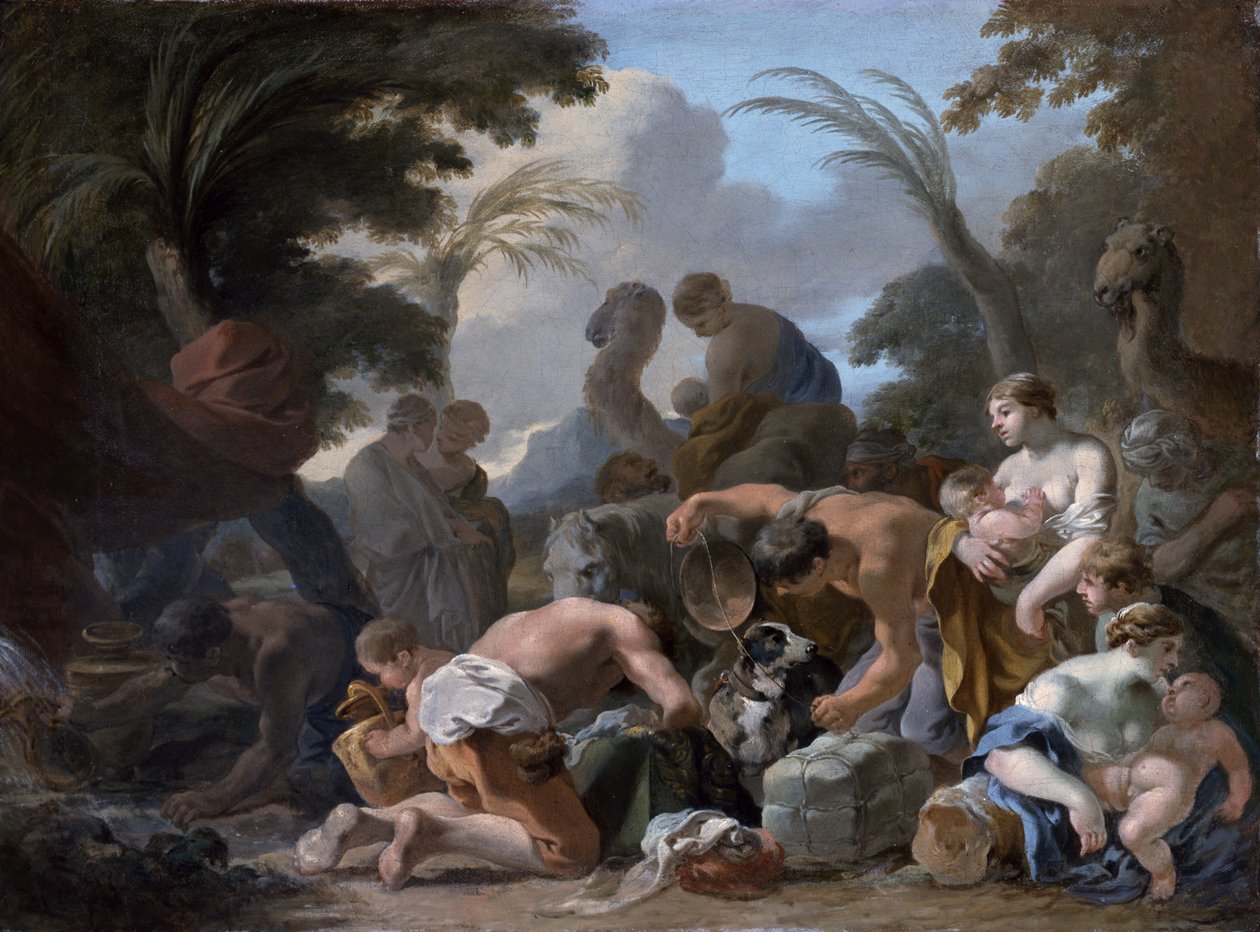 Laban Doorzoekt de Bezittingen van Jacob, c.1634-37 door Sébastien Bourdon