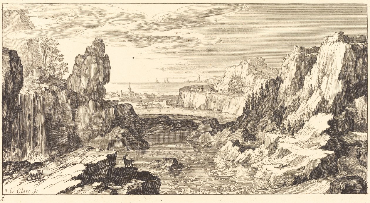 Berglandschap door Sébastien  Le Clerc I
