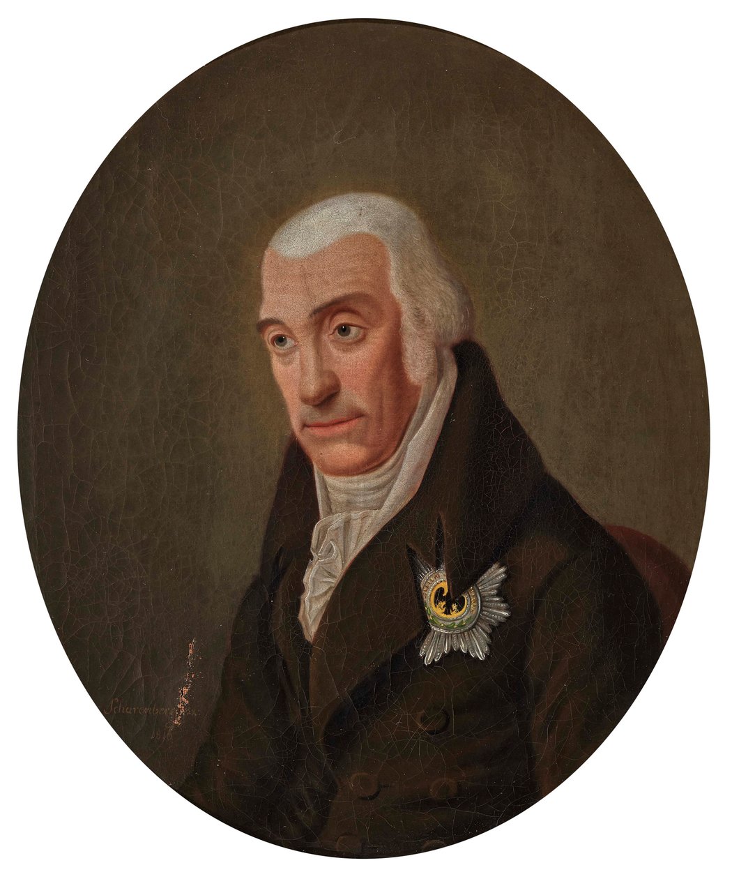 Portret van Karel II, Groothertog van Mecklenburg-Strelitz door Scharenberg