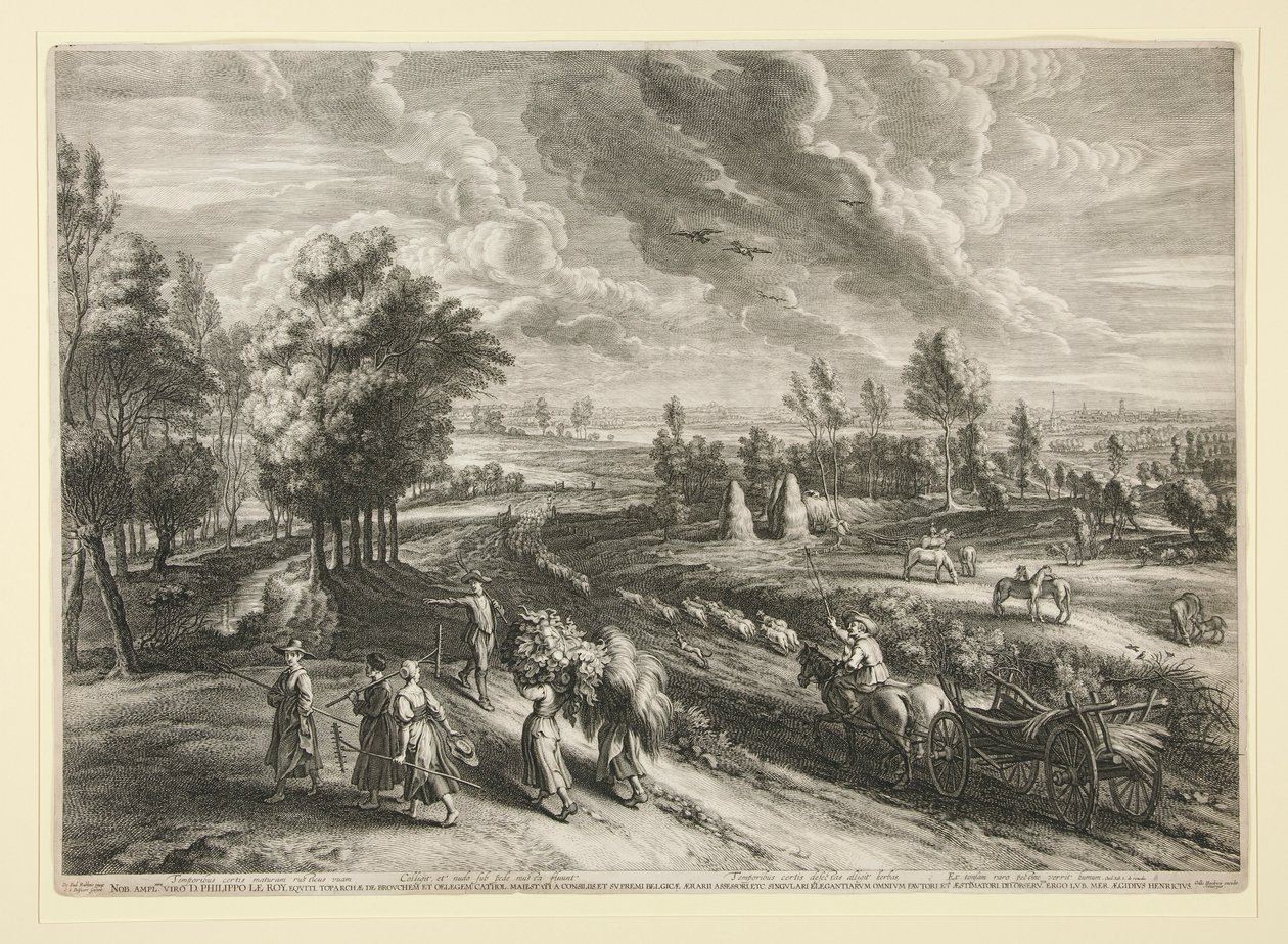 Uitzicht op Mechelen, uit de Set van de Grote Landschappen door Schelte Adams Bolswert
