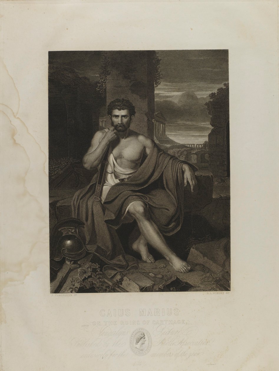 Caius Marius over de ruïnes van Carthago door Schoff, Stephen Alonzo
