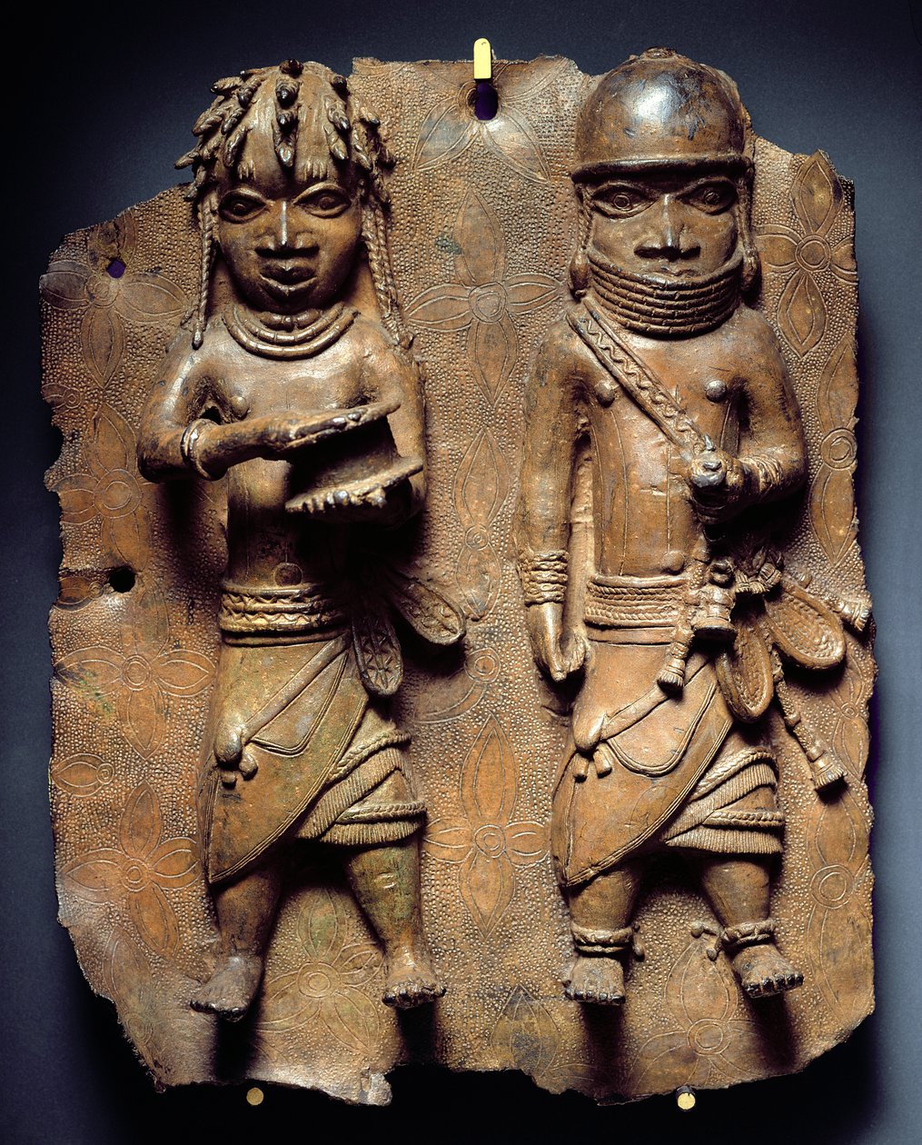 Benin Plaque, ritueel om de mystieke kracht van de Oba te versterken, Nigeria door School African
