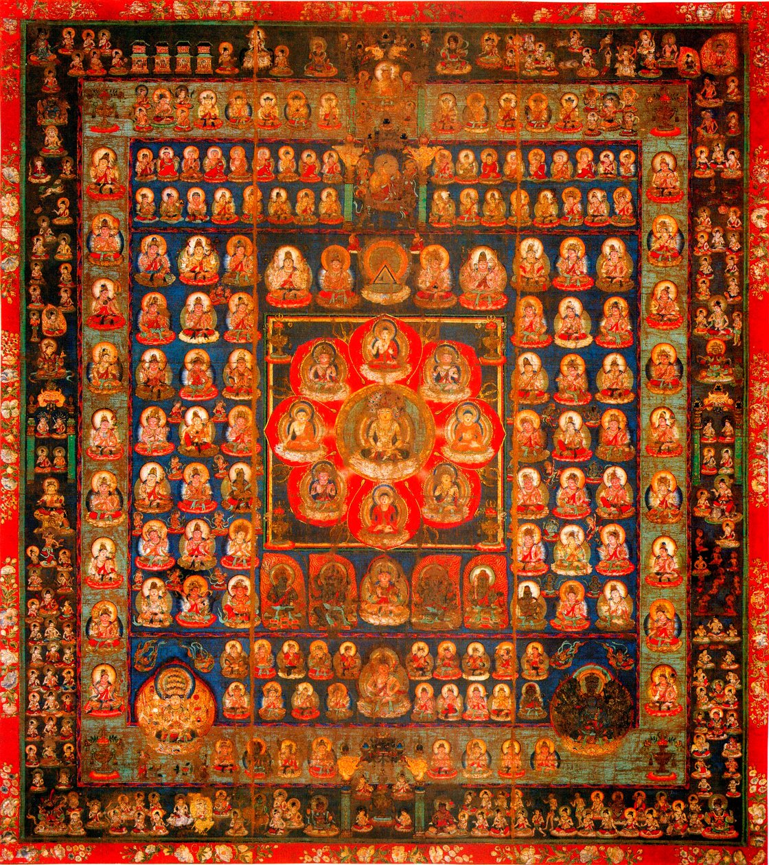 Boeddhisme: mandala taizokai (Garbhadhatu) genaamd de Wereld van de matrix door School Asian