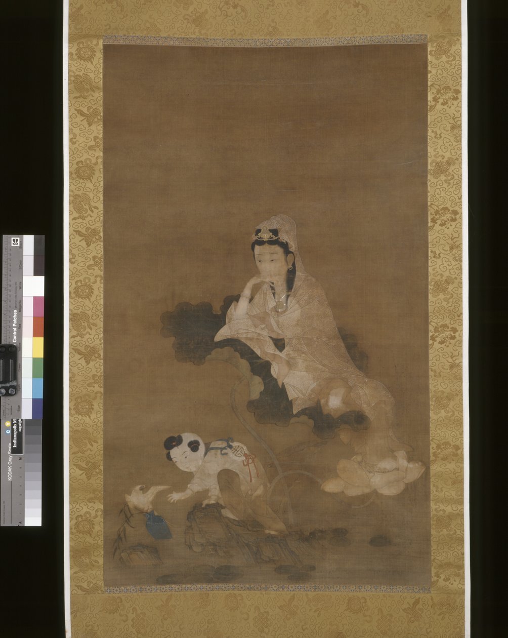 Avalokitesvara (Guanyin) op Lotus door School Chinese