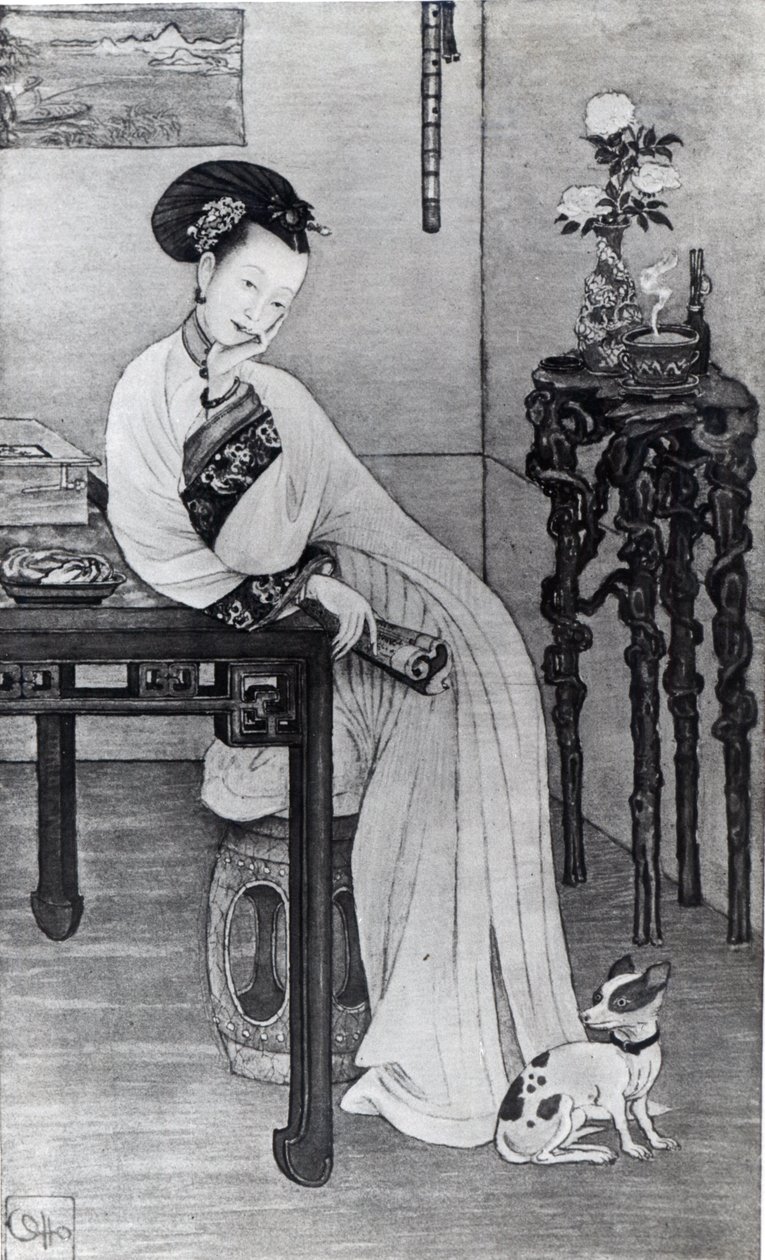 Keizerin-weduwe Cixi door School Chinese