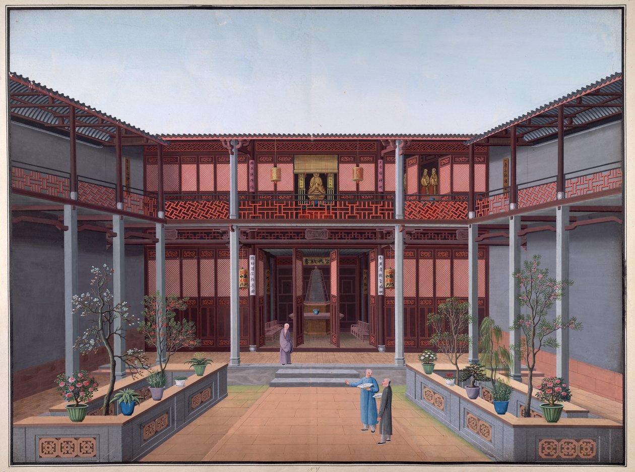 Honam Tempel - Hal van Kuan Yin, Binnenplaats van Zen door School Chinese