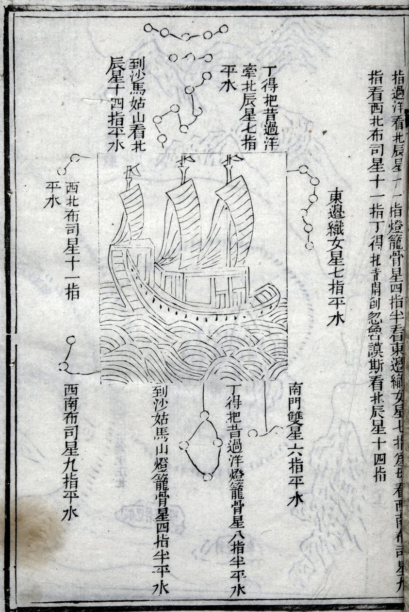 Kaart van de expedities van Zheng He (1371-1433) in Oost-Afrika. Parijs College van Frankrijk, Instituut voor Geavanceerde Chinese Studies. door School Chinese
