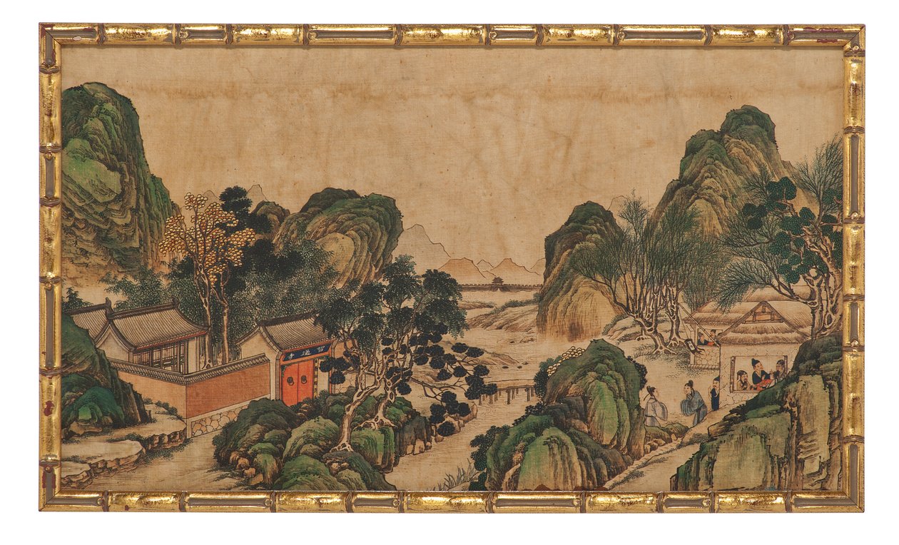 Een van de vierentwintig scènes uit Droom van de Rode Kamer door School Chinese