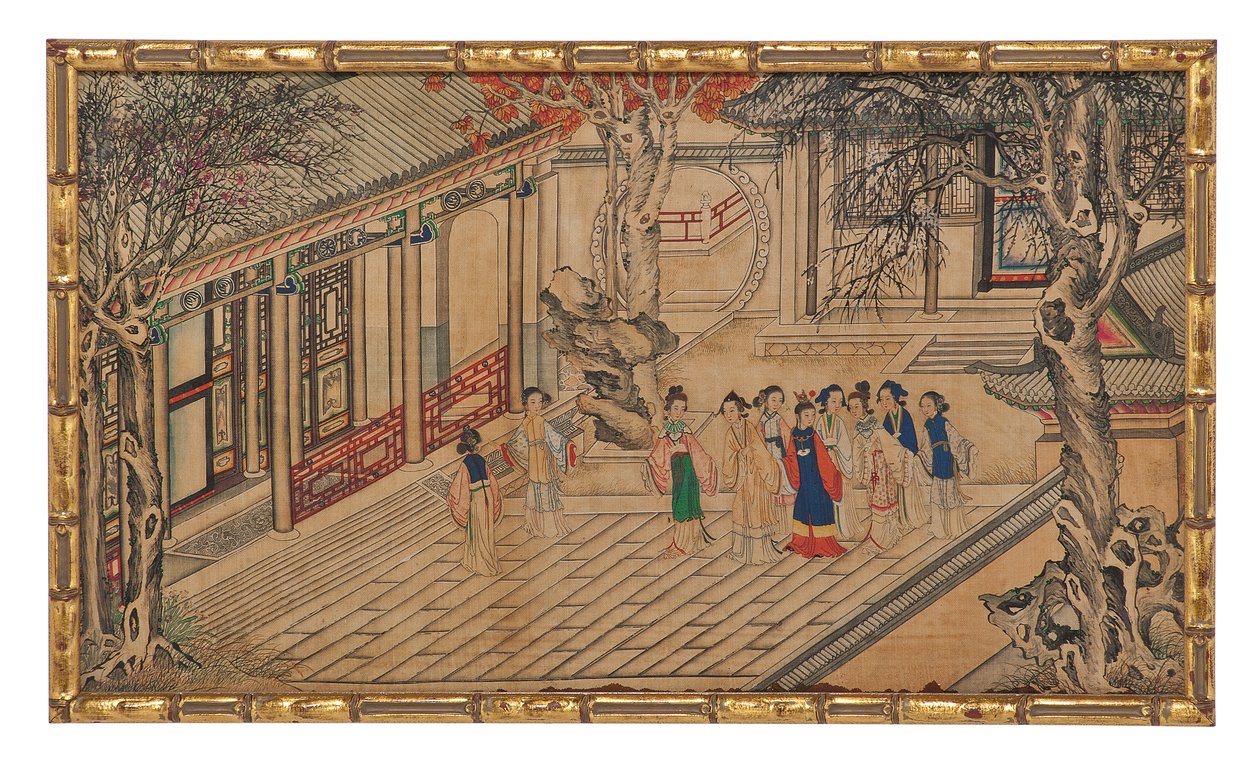 Een van Vierentwintig Scènes uit Droom van de Rode Kamer door School Chinese