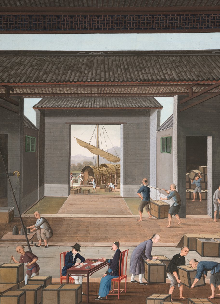 Theeproductie, ca. 1820 door School Chinese