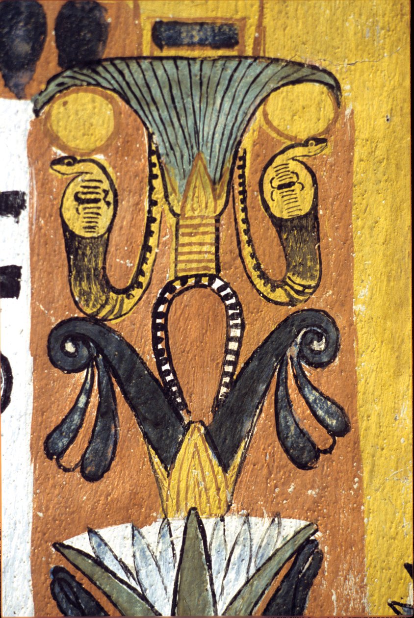 Oude Egypte, muurschildering, Tombe van Sennedjem, Deir el Medina, Thebe, Tombe van de Edelen door School Egyptian