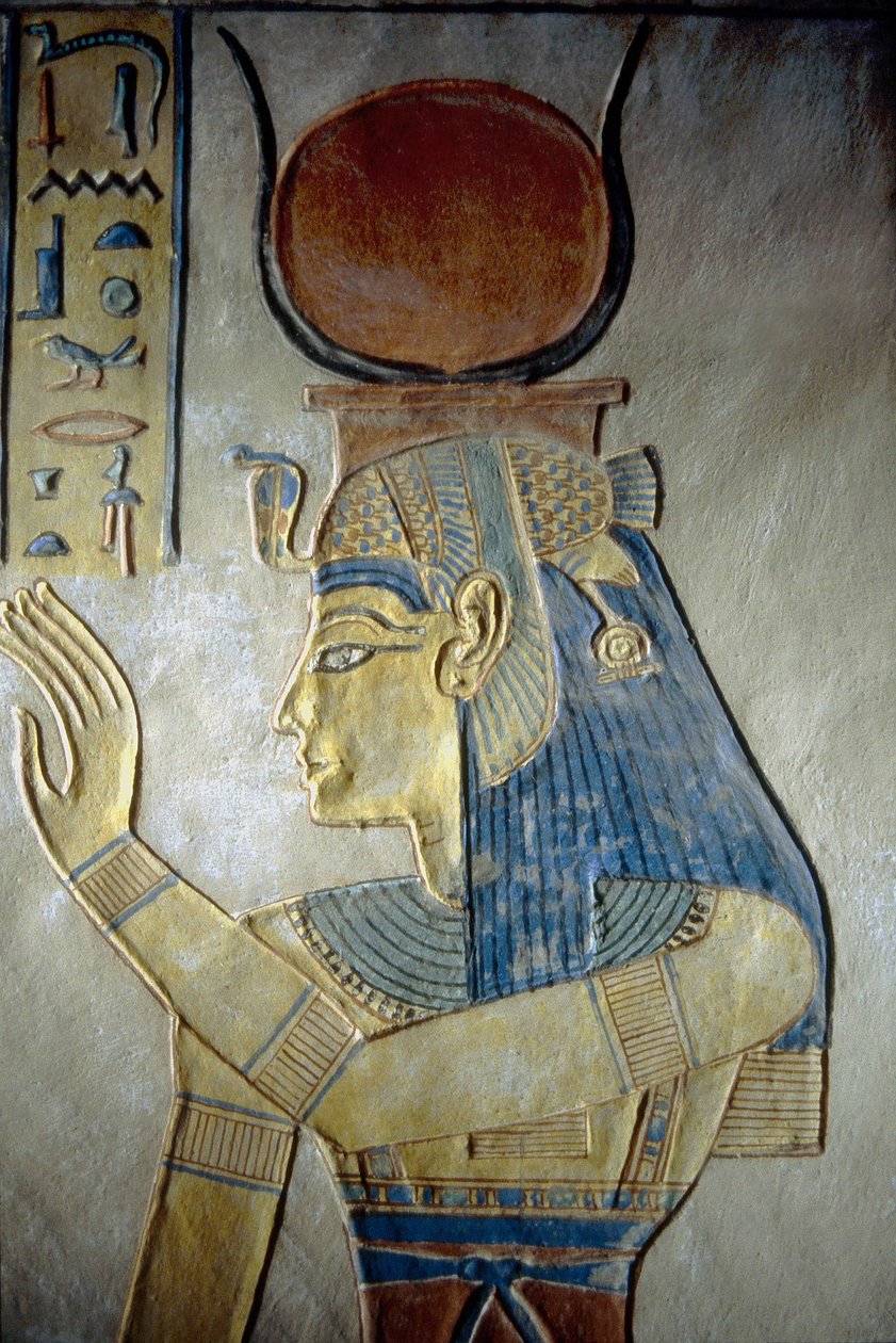 Luxor, Thebe: Vallei der Koninginnen. Graf van een zoon van Ramses II, De Godin Isis door School Egyptian
