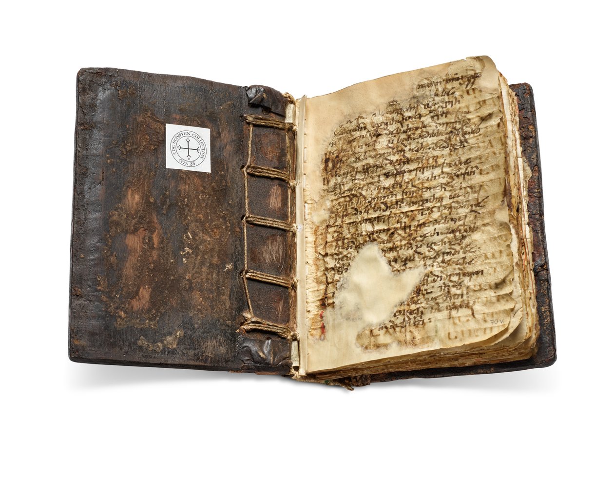 De Codex Sinaiticus Rescriptus, laat 5e-7e eeuw tot AD 979 (inkt op ...