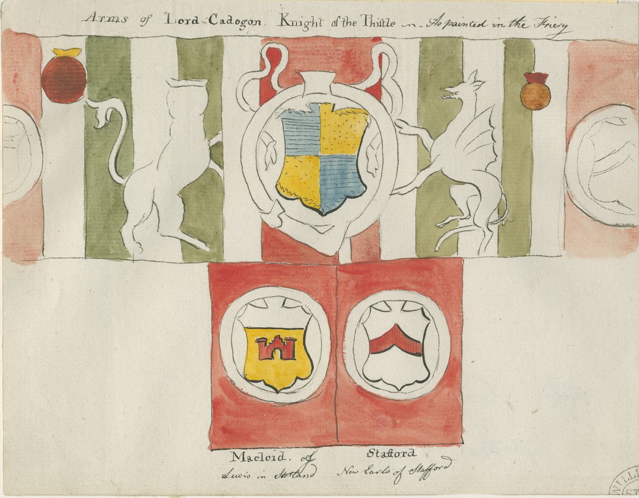 Lichfield - Wapenschild van Lord Cadogan (Friary) door School English