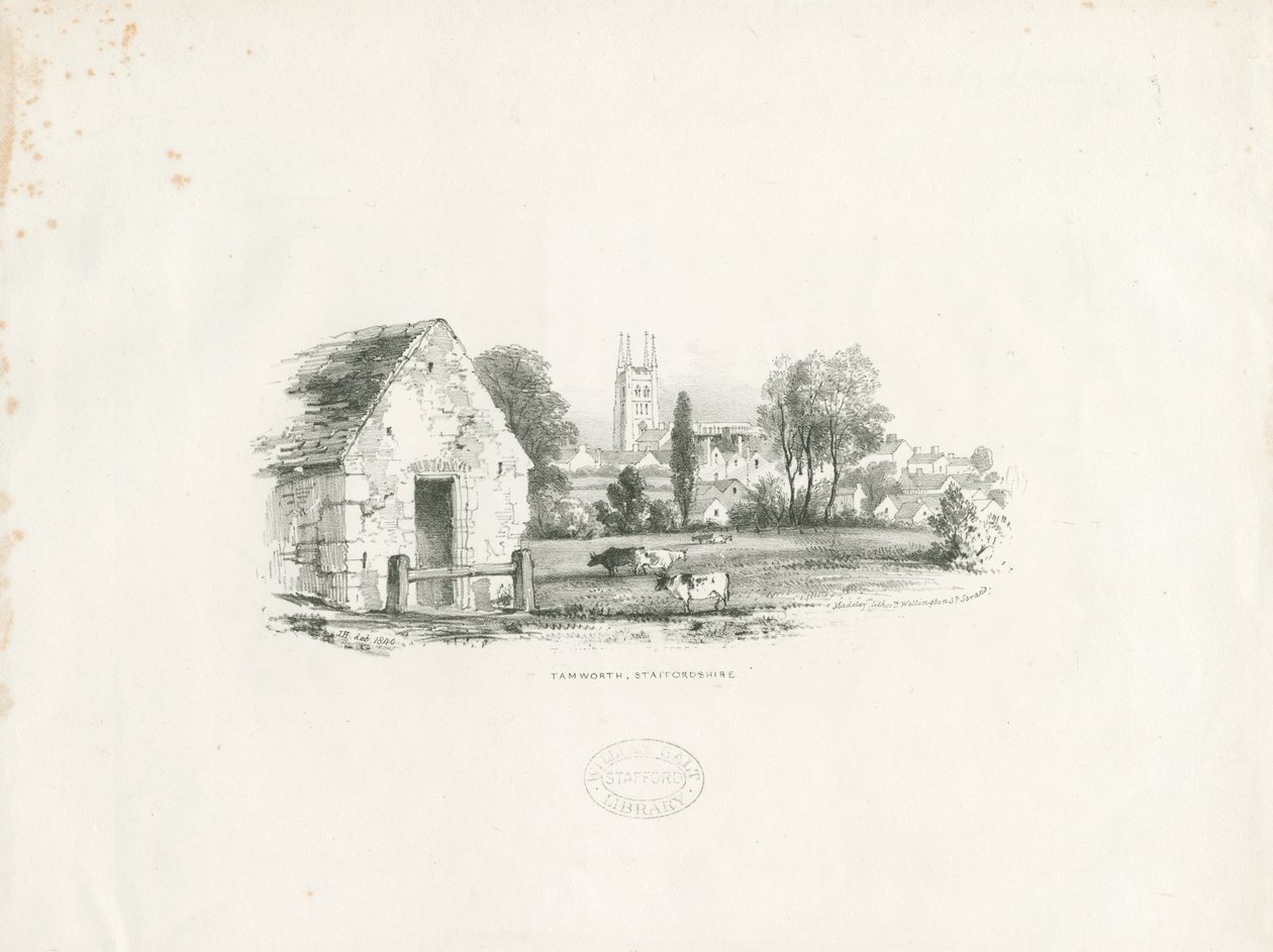 Tamworth (lithografie) door School English