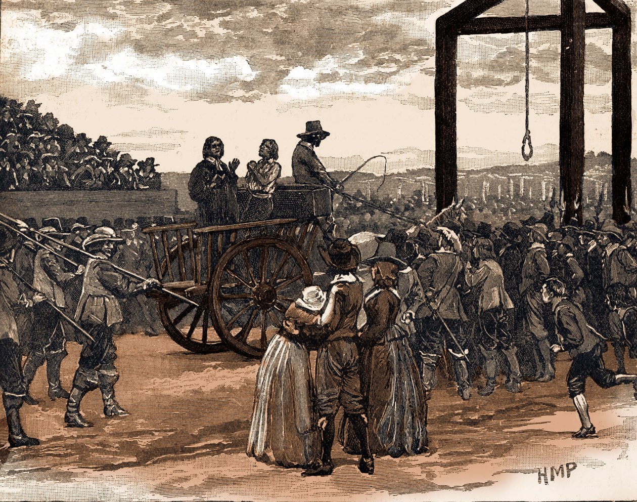 Tyburn tijdens het bewind van koning Charles I door School English
