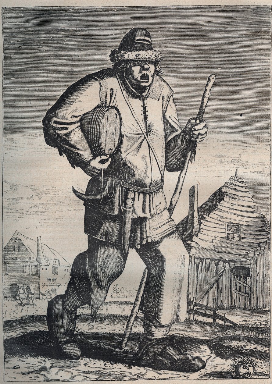 Inktenhandelaar - Vlaamse gravure door School Flemish