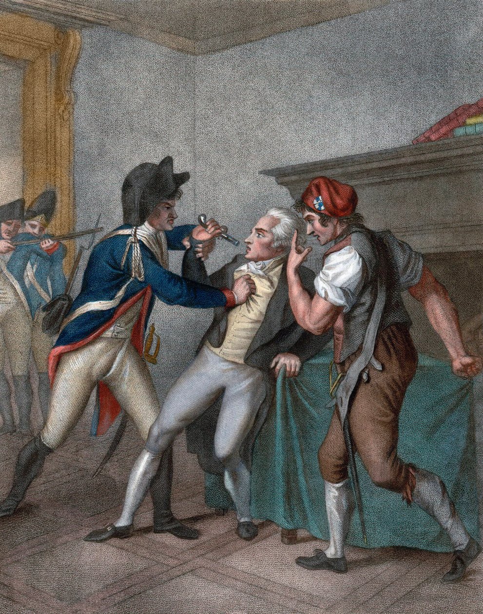 Arrestatie van Maximilien Robespierre op 27/07/1794 door School French